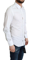 Dolce & Gabbana White Cotton Long Sleeves Men Formal Shirt -   -  Dolce & Gabbana.