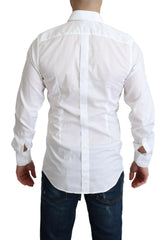 Dolce & Gabbana White Cotton Long Sleeves Formal Shirt -   -  Dolce & Gabbana.