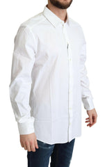 Dolce & Gabbana White Cotton Stretch Men Dress Formal Shirt -   -  Dolce & Gabbana.