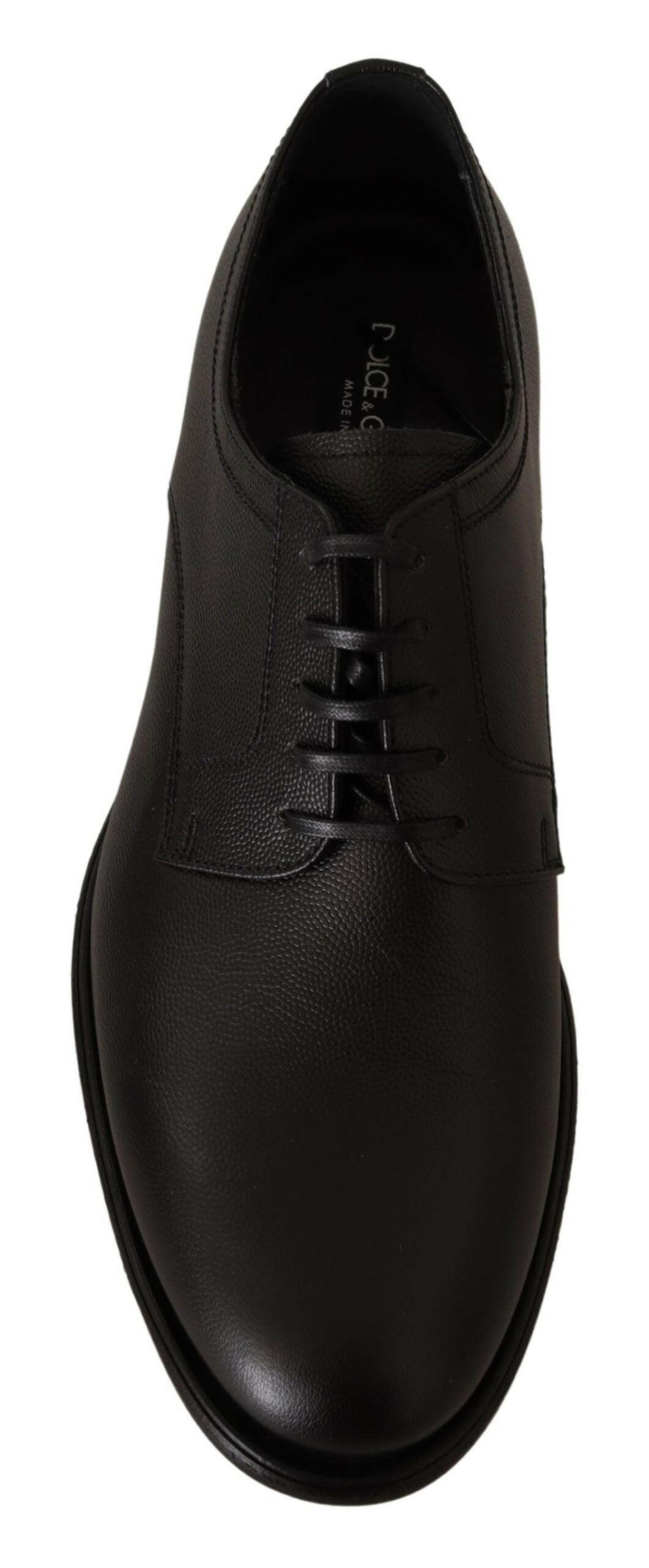 Dolce & Gabbana Black Leather Lace Up Mens Formal Derby Shoes -   -  Dolce & Gabbana.