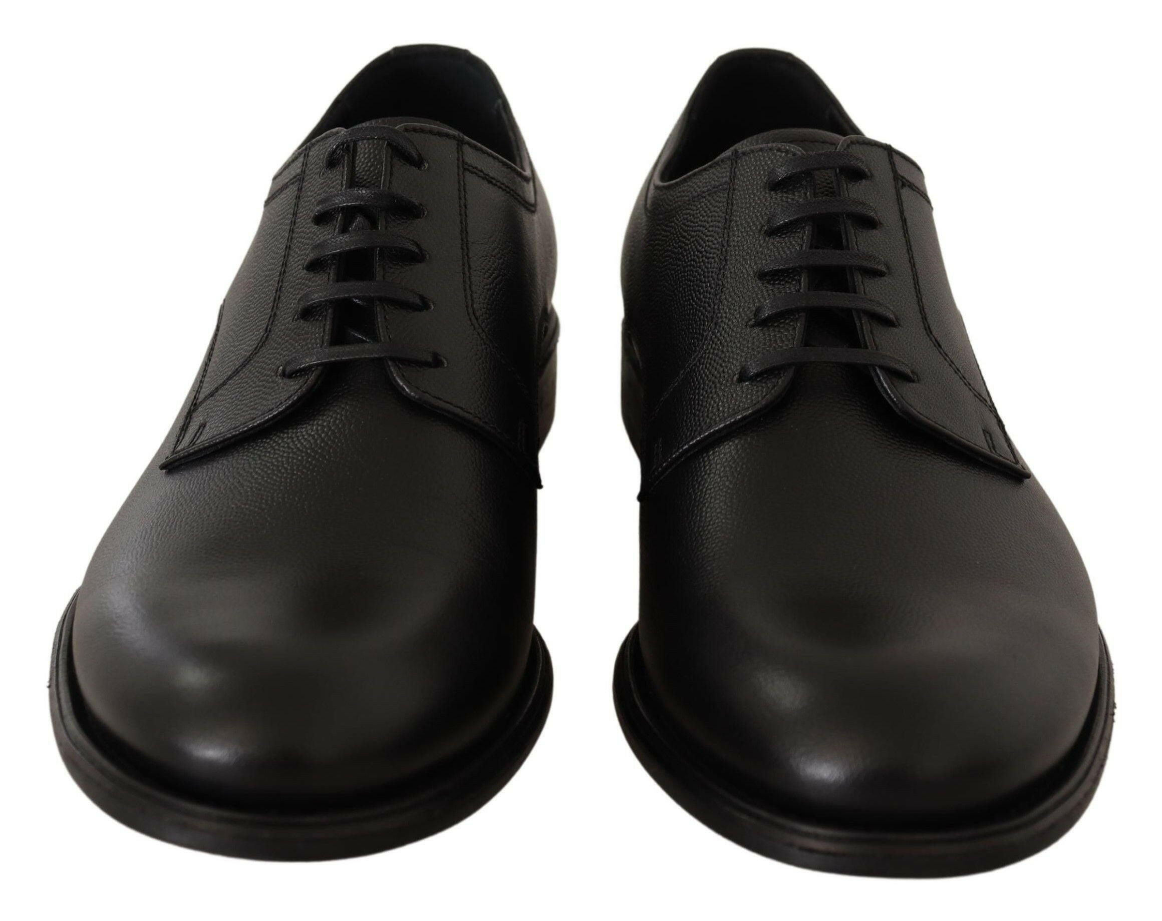 Dolce & Gabbana Black Leather Lace Up Mens Formal Derby Shoes -   -  Dolce & Gabbana.