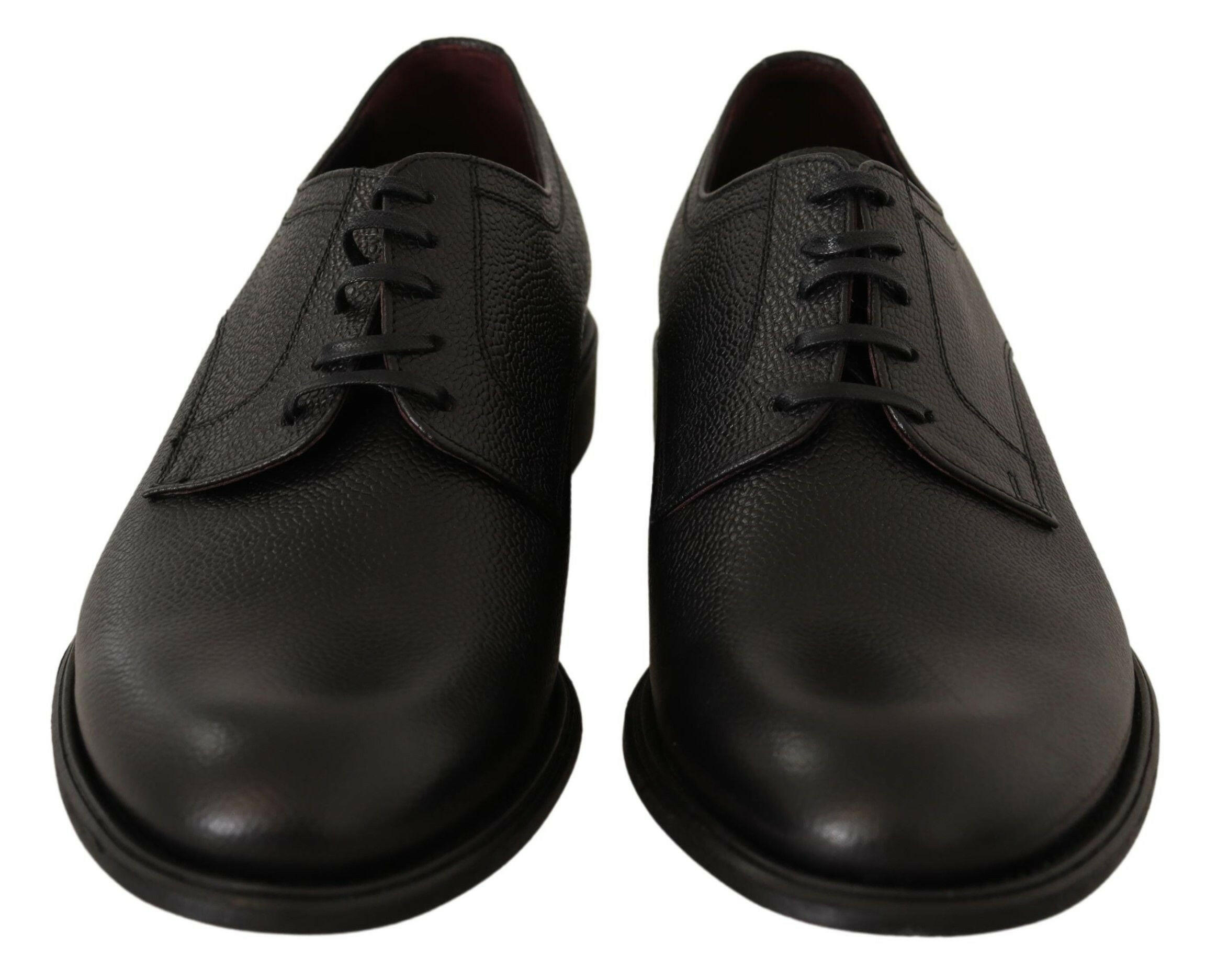Dolce & Gabbana Black Leather Lace Up Mens Formal Derby Shoes -   -  Dolce & Gabbana.
