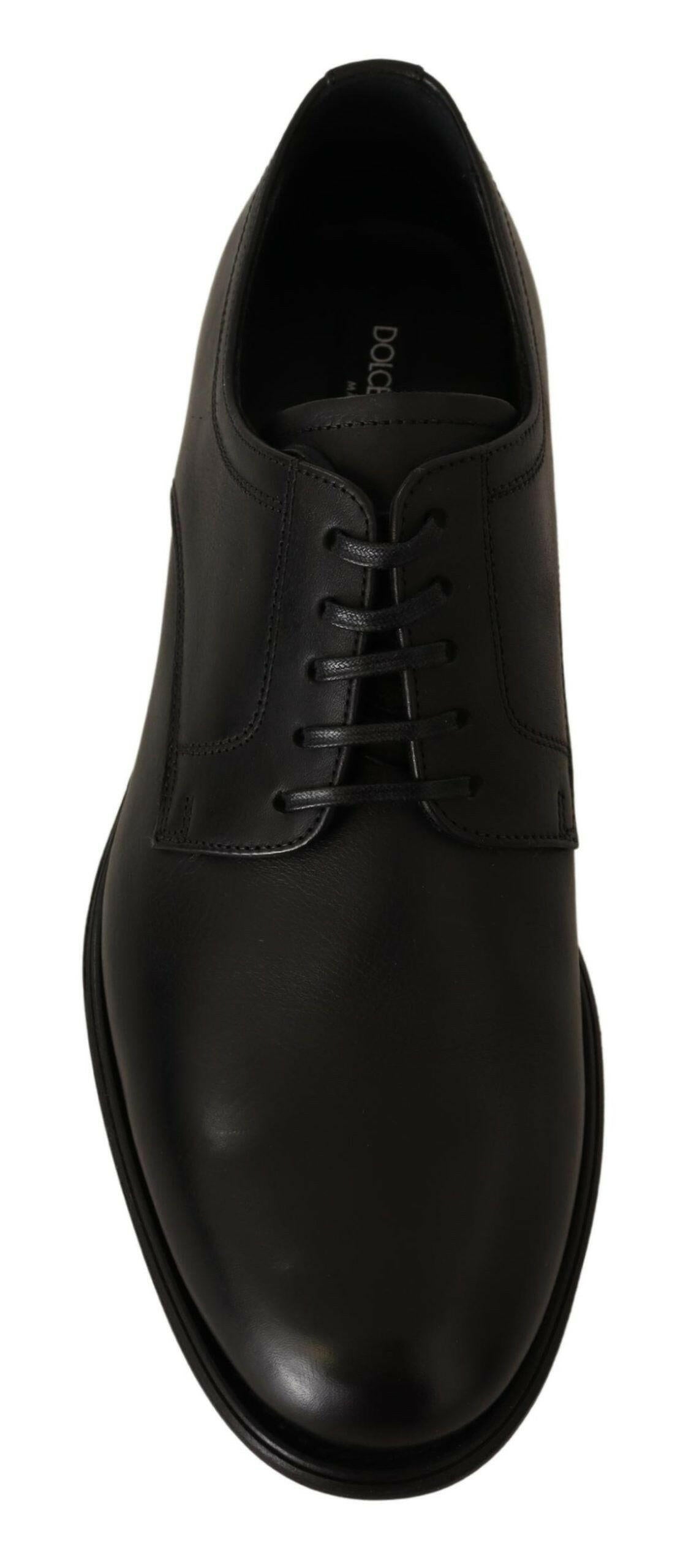 Dolce & Gabbana Black Leather Lace Up Mens Formal Derby Shoes -   -  Dolce & Gabbana.