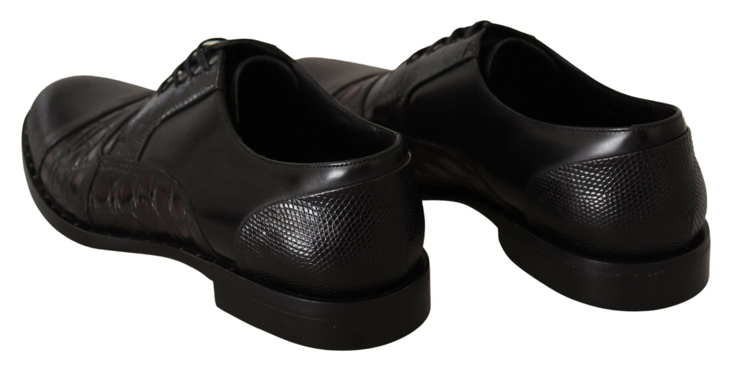 Dolce & Gabbana Black Leather Exotic Skins Formal Shoes -   -  Dolce & Gabbana.