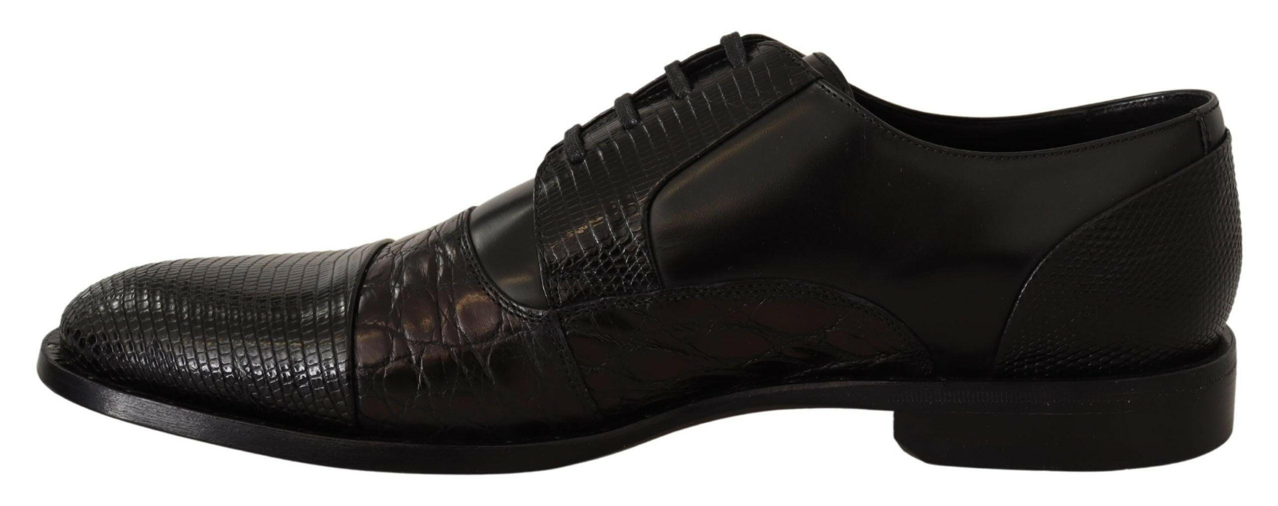 Dolce & Gabbana Black Leather Exotic Skins Formal Shoes -   -  Dolce & Gabbana.