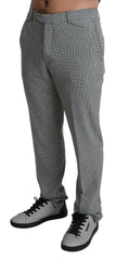 BENCIVENGA Gray Wool Checkered Dress Men Formal Trouser Pants -   -  BENCIVENGA.