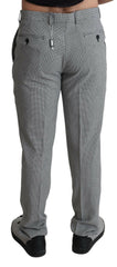 BENCIVENGA Gray Wool Checkered Dress Men Formal Trouser Pants -   -  BENCIVENGA.
