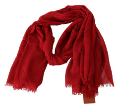 Missoni Red Cashmere Unisex Neck Wrap Fringes Scarf -   -  Missoni.