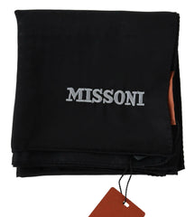 Missoni Black Wool Knit Unisex Neck Wrap Shawl Scarf -   -  Missoni.