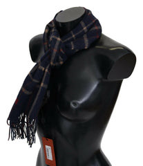 Missoni Black Checkered Unisex Neck Wrap Fringes Scarf -   -  Missoni.