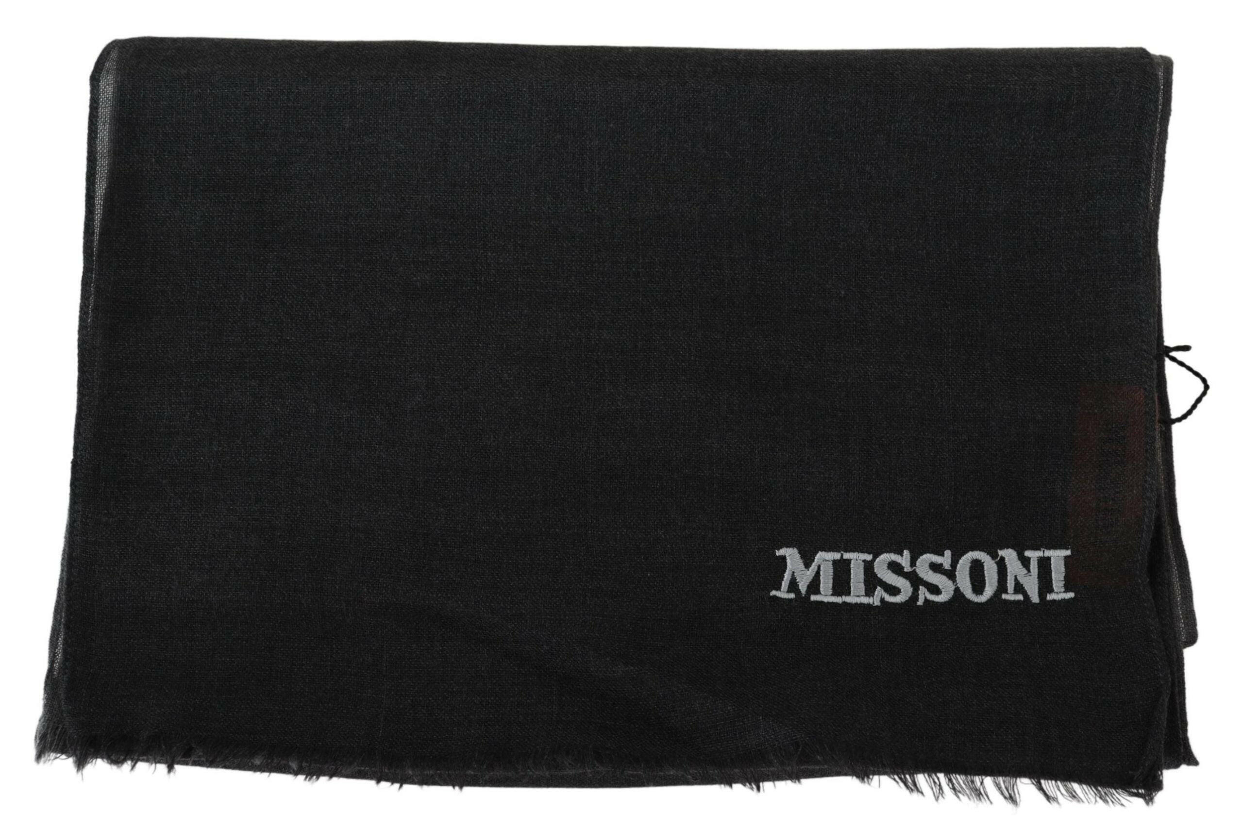 Missoni Black 100% Wool Unisex Neck Wrap Scarf -   -  Missoni.