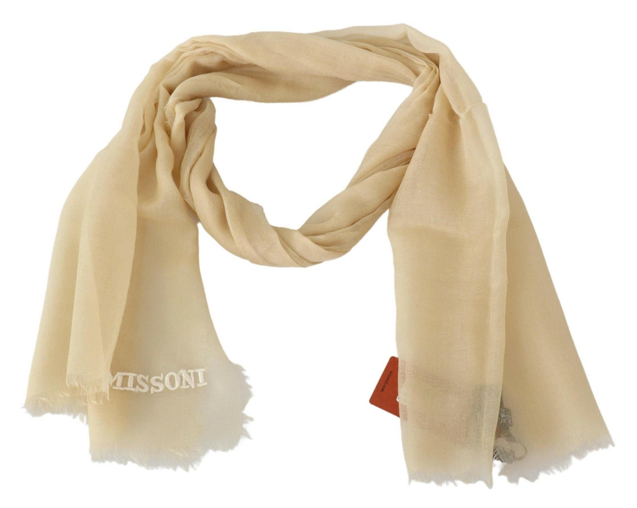 Missoni Beige Cashmere Unisex Neck Scarf -   -  Missoni.
