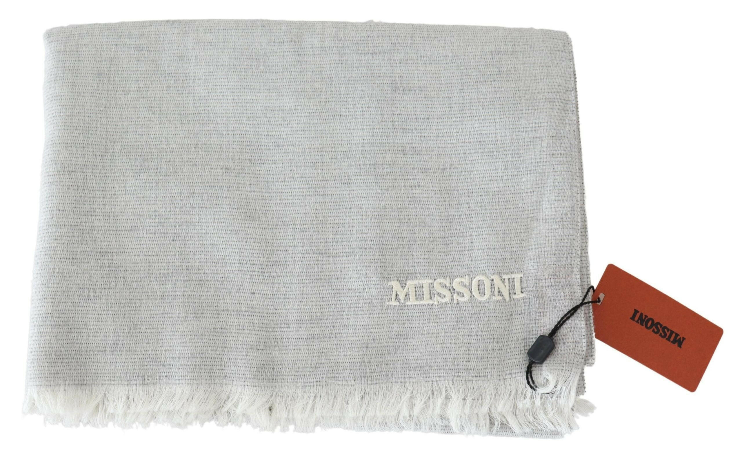 Missoni Gray Wool Knit Unisex Neck Wrap Scarf -   -  Missoni.