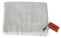 Missoni Gray Wool Knit Unisex Neck Wrap Scarf -   -  Missoni.