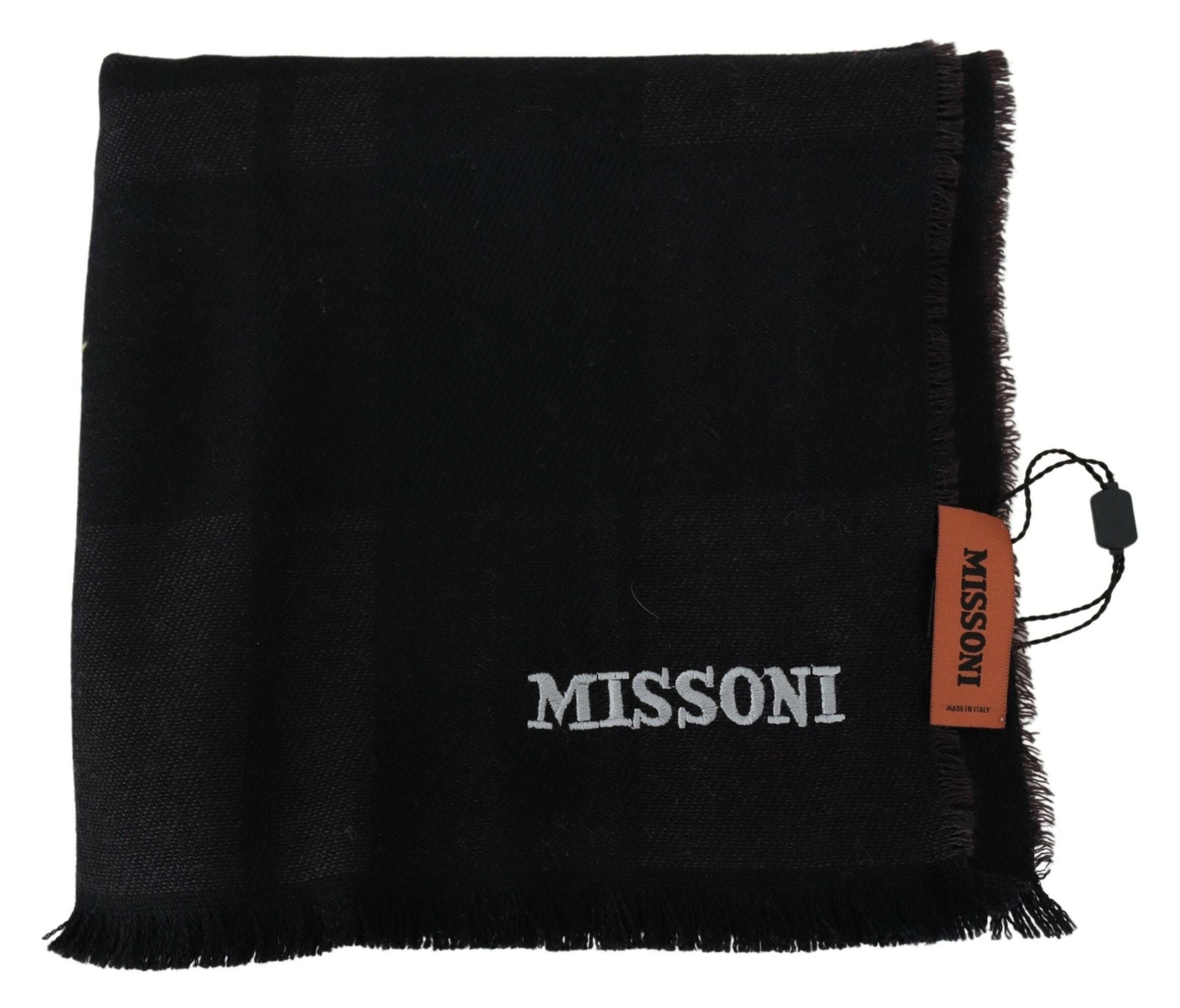 Missoni Black 100% Wool Unisex Neck Wrap Scarf -   -  Missoni.