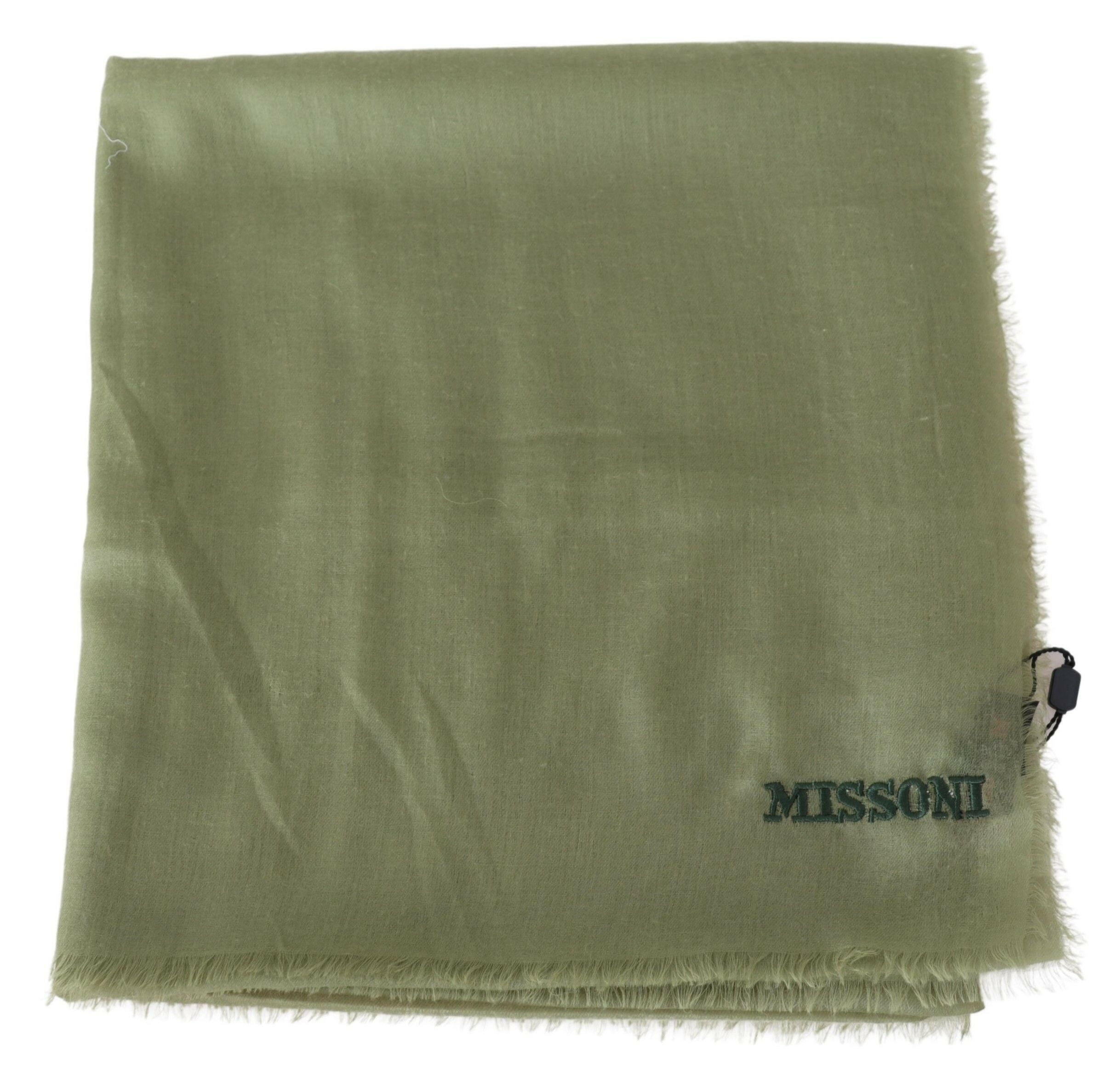 Missoni Green Cashmere Unisex Neck Wrap Scarf -   -  Missoni.