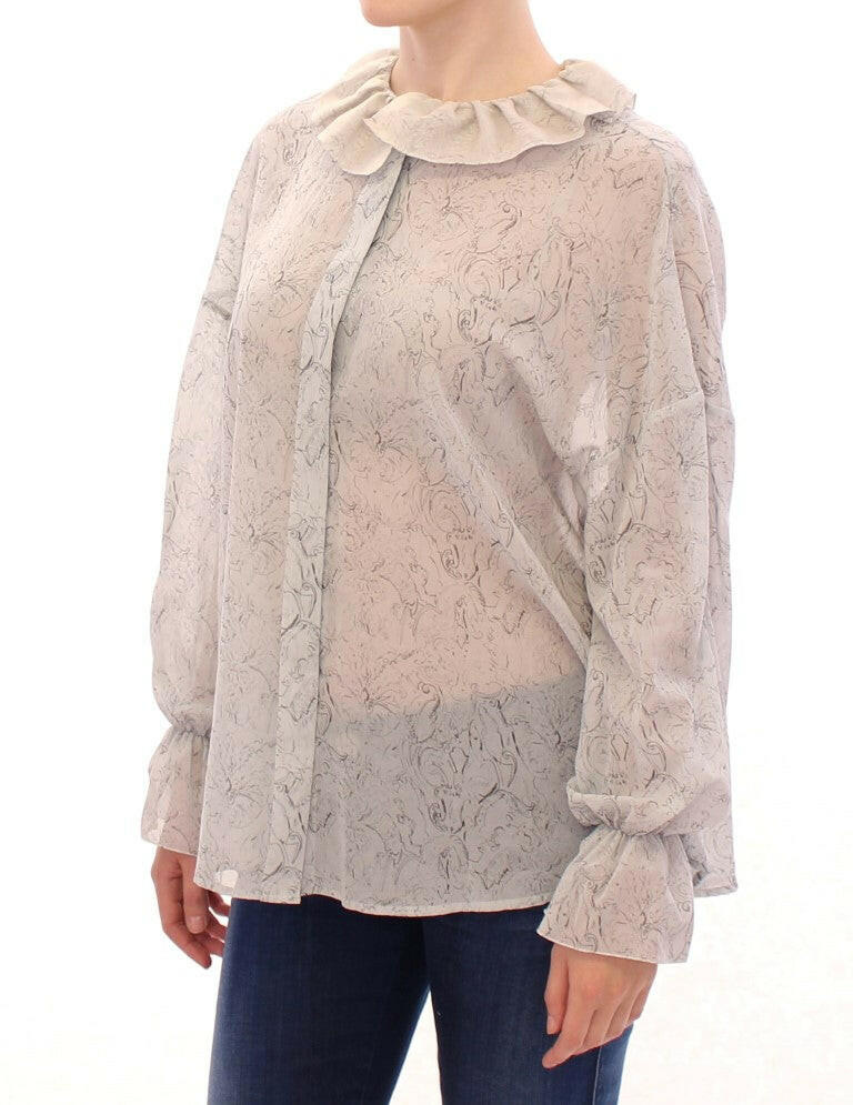 Vika Gazinskaya Blue Cotton Blouse Tunic -   -  Vika Gazinskaya.