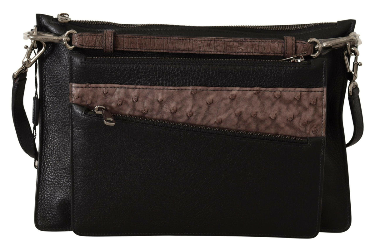 Dolce & Gabbana Black Exotic Leather Shoulder Sling Alta Sartoria Bag -  Shoulder Bag for Men -  Dolce & Gabbana.