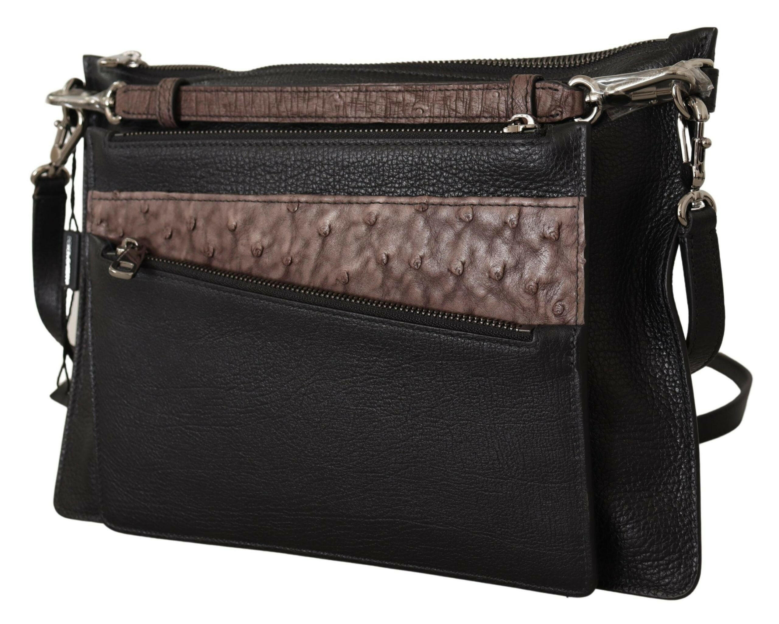 Dolce & Gabbana Black Exotic Leather Shoulder Sling Alta Sartoria Bag -  Shoulder Bag for Men -  Dolce & Gabbana.