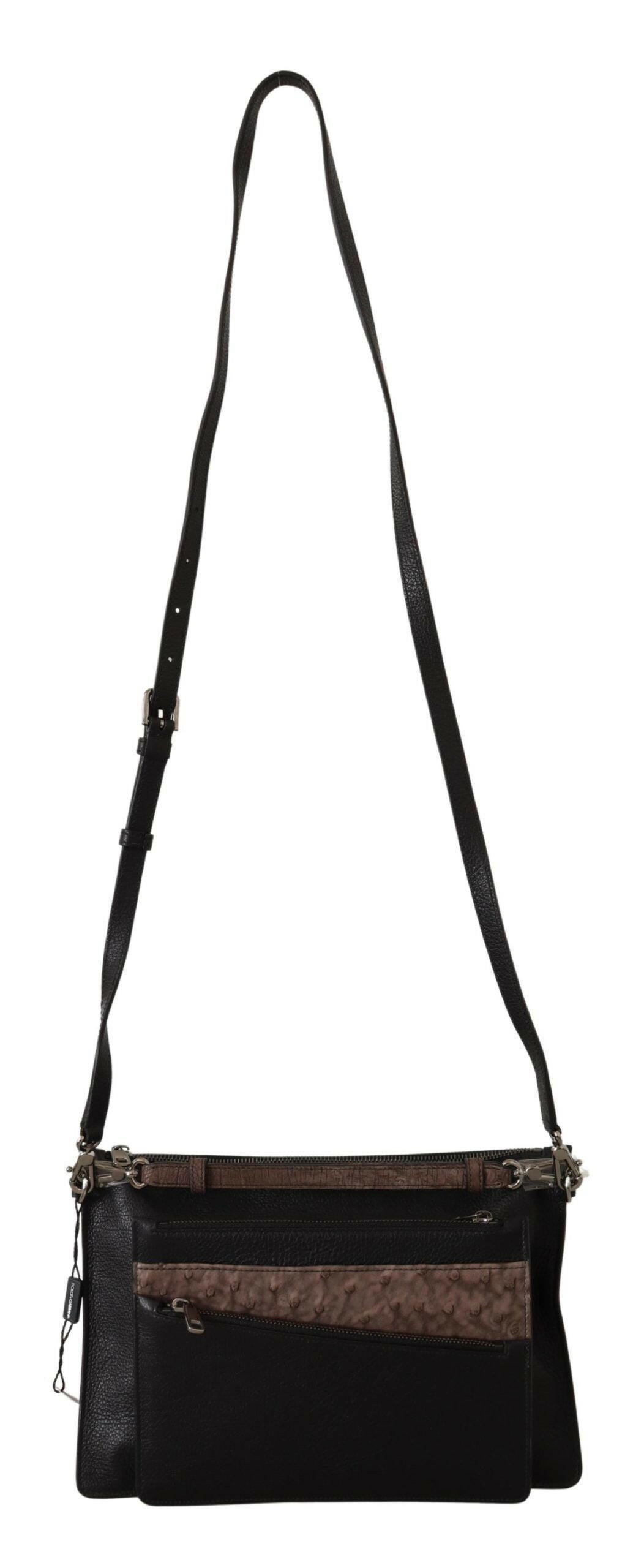 Dolce & Gabbana Black Exotic Leather Shoulder Sling Alta Sartoria Bag -  Shoulder Bag for Men -  Dolce & Gabbana.