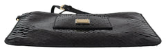 Dolce & Gabbana Black Leather Coin Purse Wristlet Mirror Agnese Wallet -   -  Dolce & Gabbana.