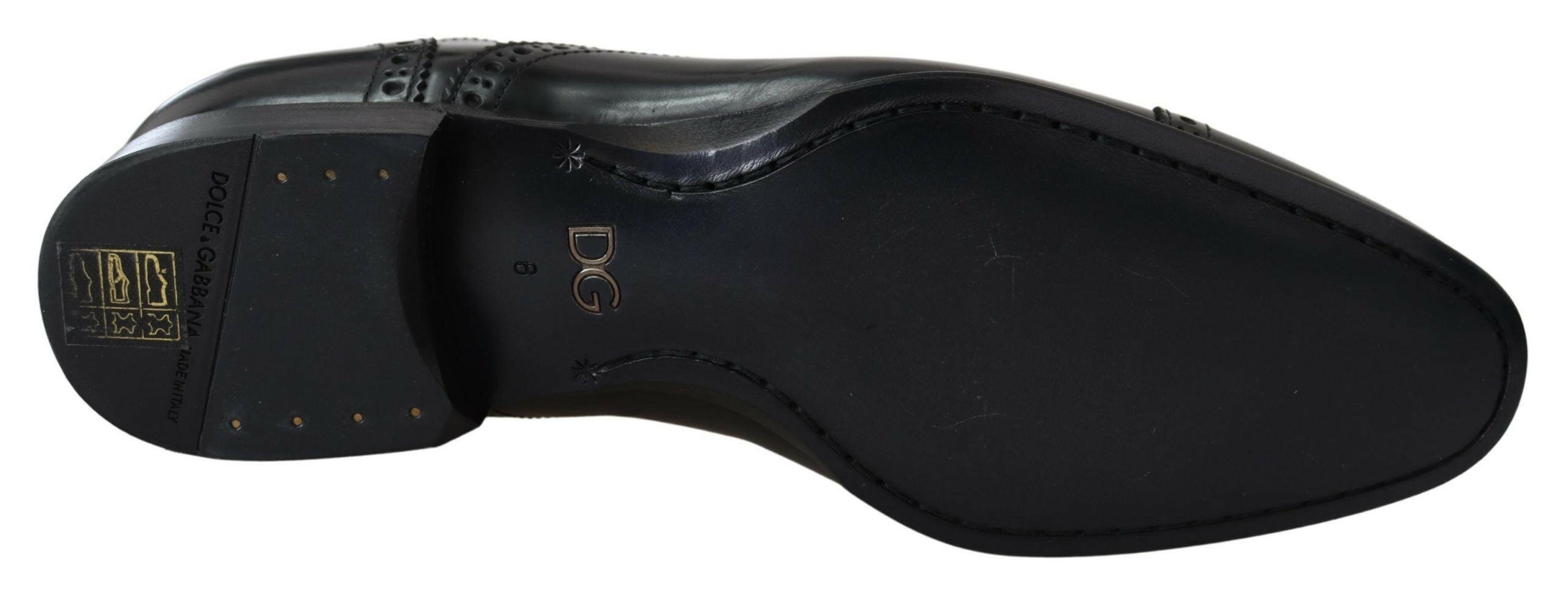 Dolce & Gabbana Black Leather Men Derby Formal Loafers Shoes -   -  Dolce & Gabbana.