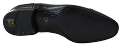 Dolce & Gabbana Black Leather Men Derby Formal Loafers Shoes -   -  Dolce & Gabbana.