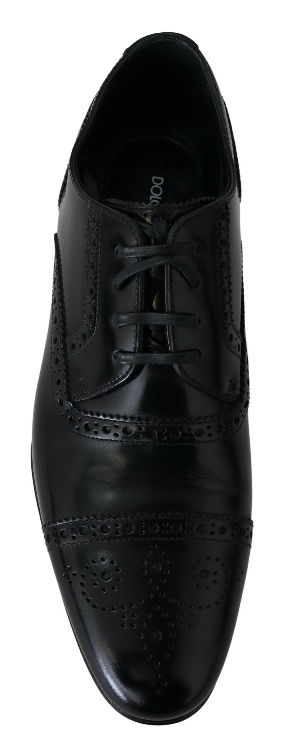 Dolce & Gabbana Black Leather Men Derby Formal Loafers Shoes -   -  Dolce & Gabbana.