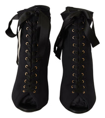 Dolce & Gabbana Black Stretch Short Ankle Boots Shoes -   -  Dolce & Gabbana.