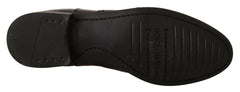 Dolce & Gabbana Black Leather Ankle High Flat Boots Shoes -   -  Dolce & Gabbana.