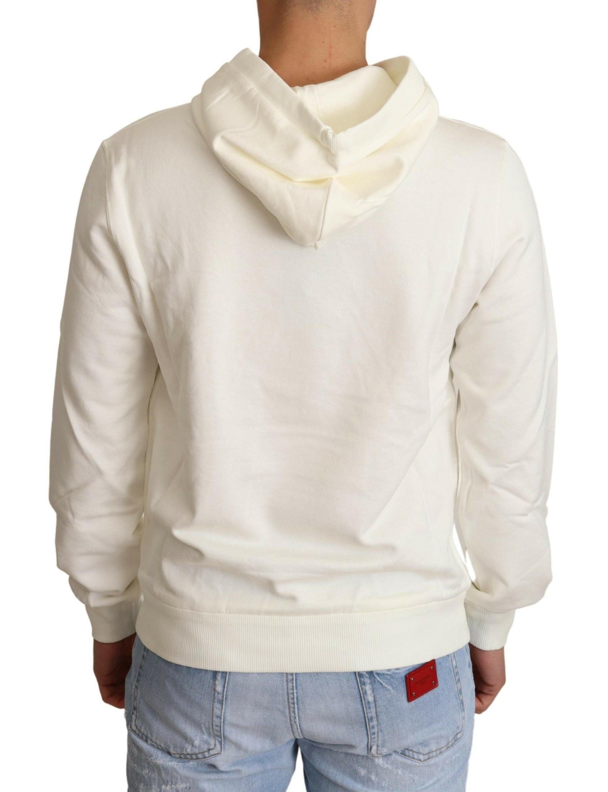 Dolce & Gabbana White King Ceasar Cotton Hooded Sweater -   -  Dolce & Gabbana.