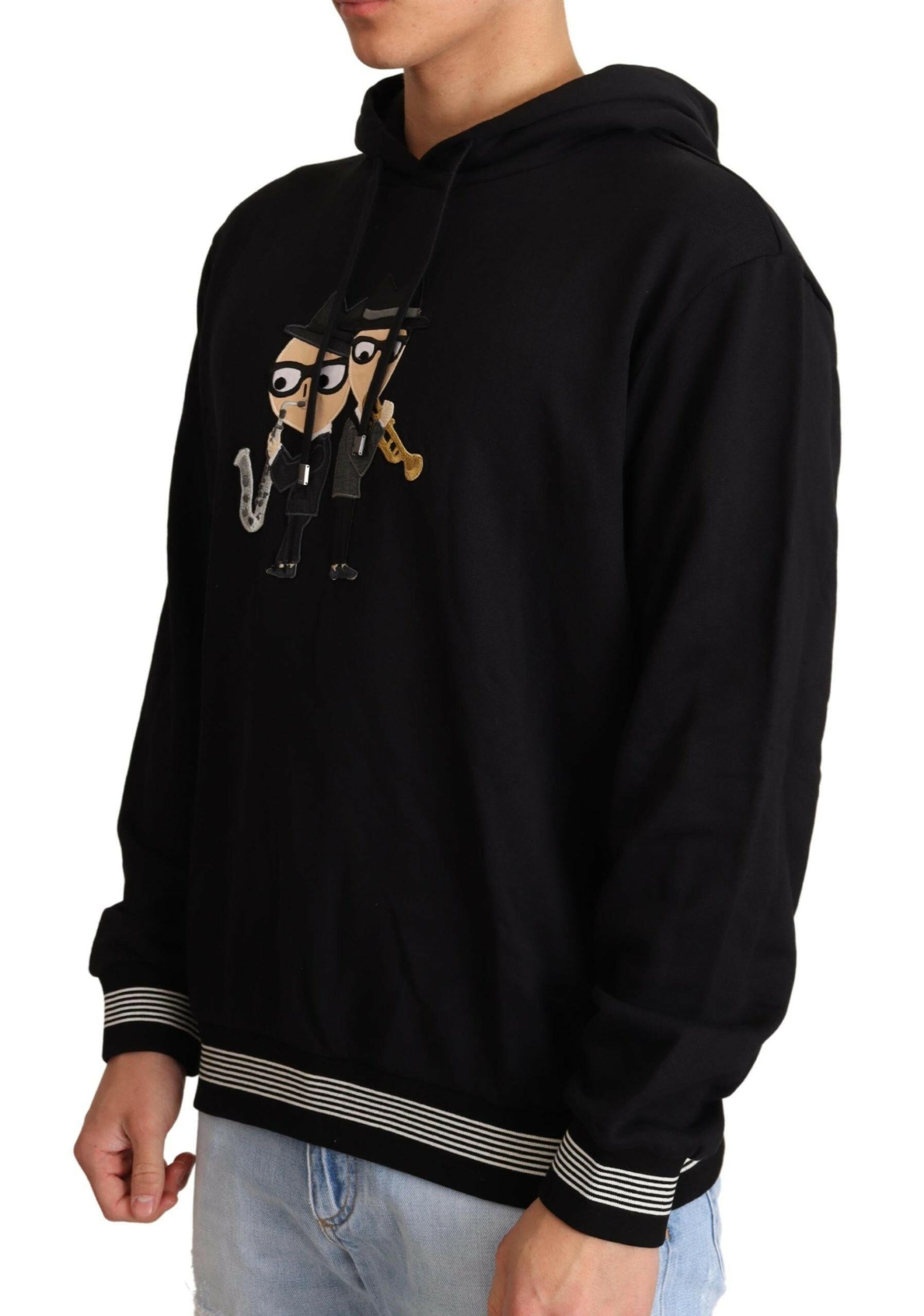 Dolce & Gabbana Black Cotton Hooded #dgfamily Sweater -   -  Dolce & Gabbana.