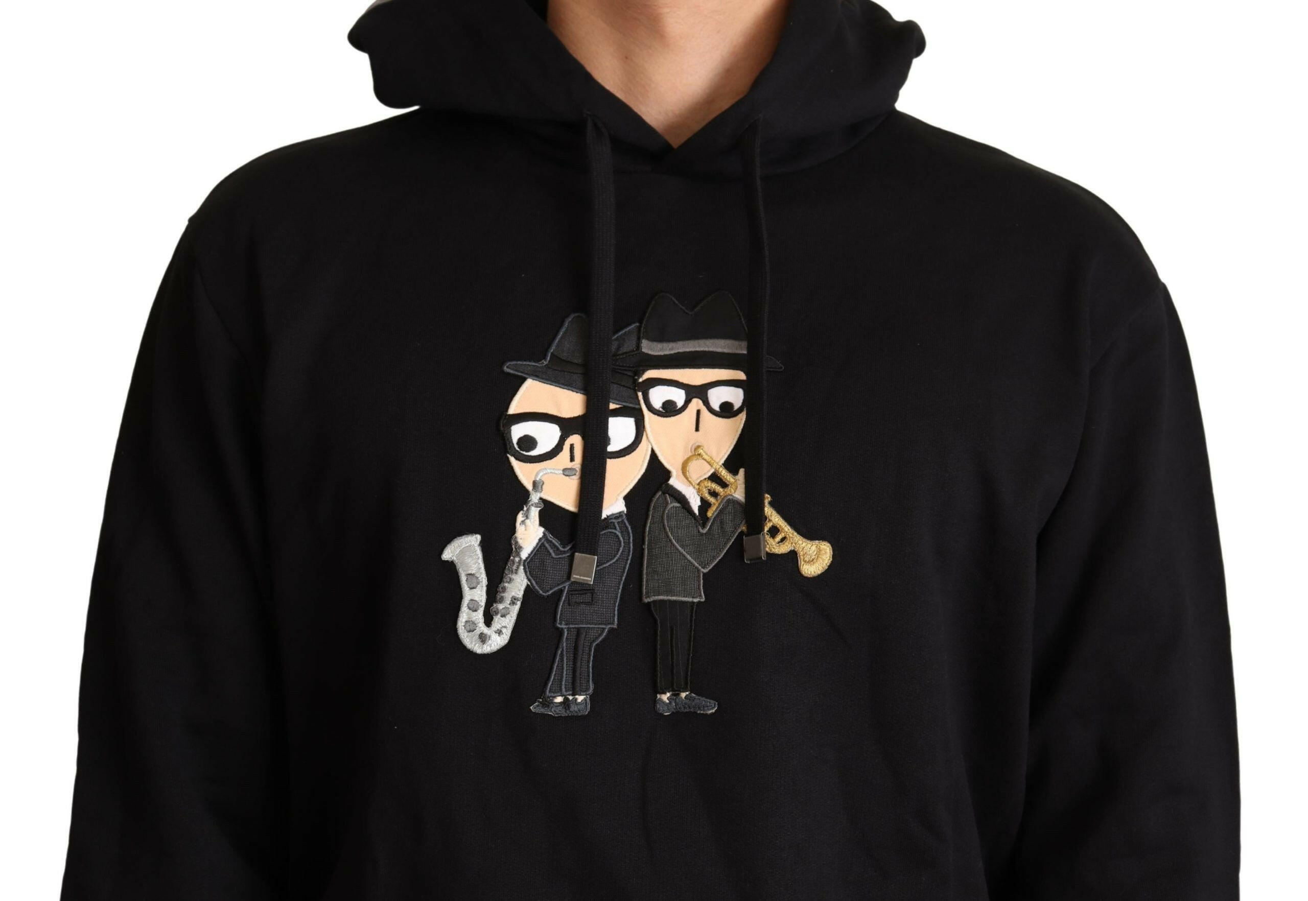 Dolce & Gabbana Black Cotton Hooded #dgfamily Sweater -   -  Dolce & Gabbana.