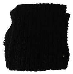 Dolce & Gabbana Black Virgin Wool Knitted Wrap Shawl Scarf -   -  Dolce & Gabbana.