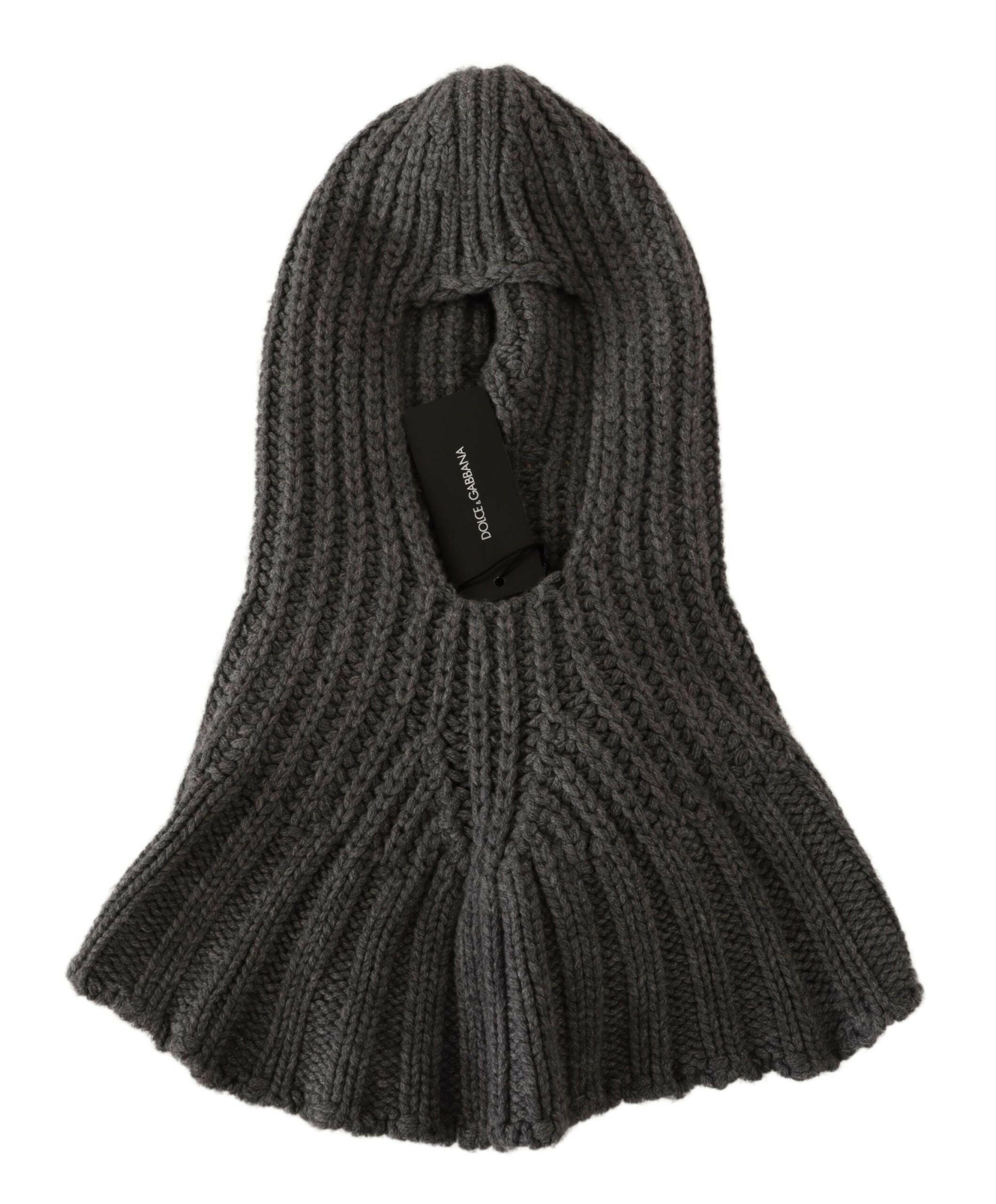 Dolce & Gabbana Gray 100% Cashmere Knitted Wrap One Size Scarf -   -  Dolce & Gabbana.