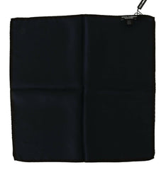 Dolce & Gabbana Black Square Handkerchief 100% Silk Scarf -  Mens Handkerchief -  Dolce & Gabbana.