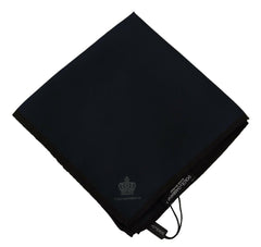 Dolce & Gabbana Black Square Handkerchief 100% Silk Scarf -  Mens Handkerchief -  Dolce & Gabbana.