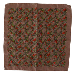Dolce & Gabbana Brown Carrots Print Silk Handkerchief -  Mens Handkerchief -  Dolce & Gabbana.