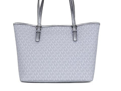 Michael Kors Jet Set Girls Print Medium Signature PVC Carryall Shoulder Tote Handbag (Bright White Multi) -   -  Michael Kors.
