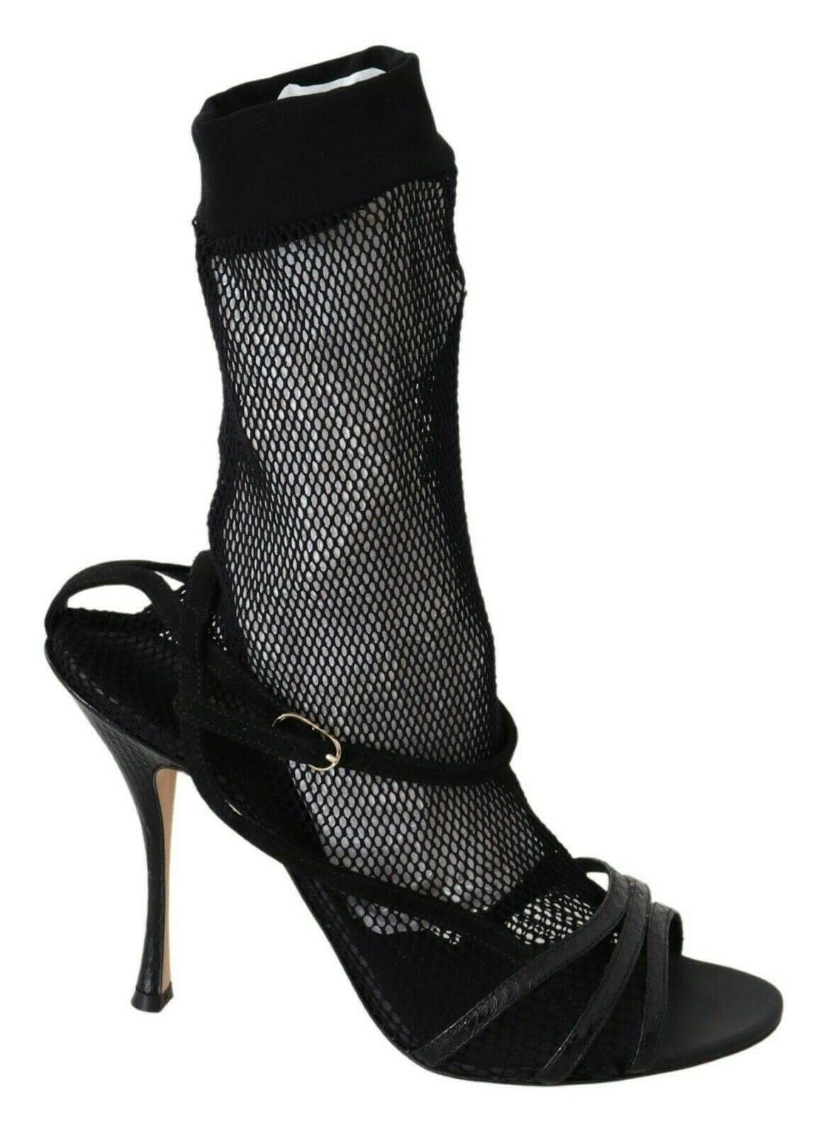 Dolce & Gabbana Black Suede Short Boots Sandals Shoes -   -  Dolce & Gabbana.