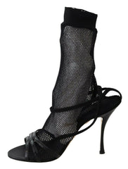 Dolce & Gabbana Black Suede Short Boots Sandals Shoes -   -  Dolce & Gabbana.