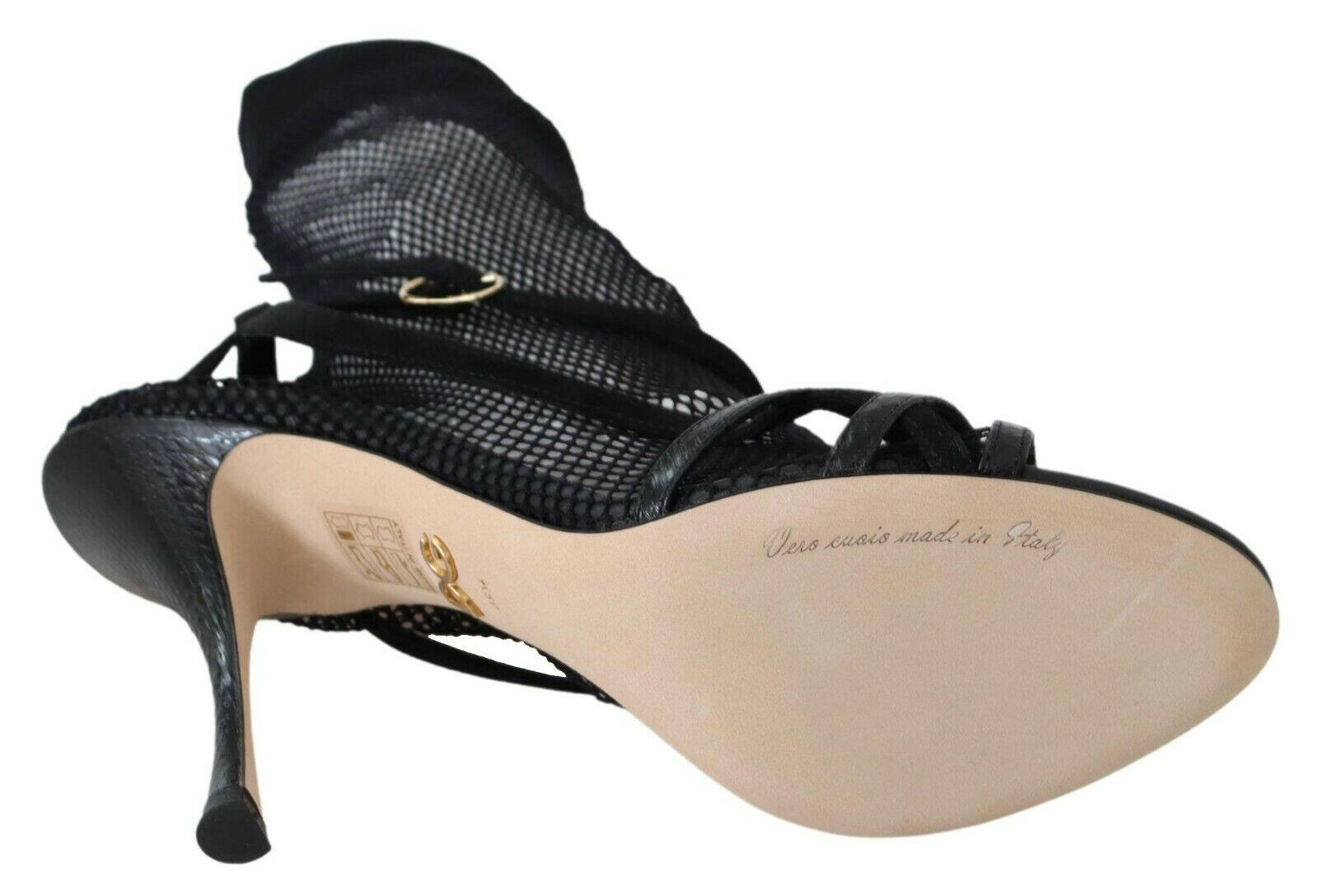 Dolce & Gabbana Black Suede Short Boots Sandals Shoes -   -  Dolce & Gabbana.