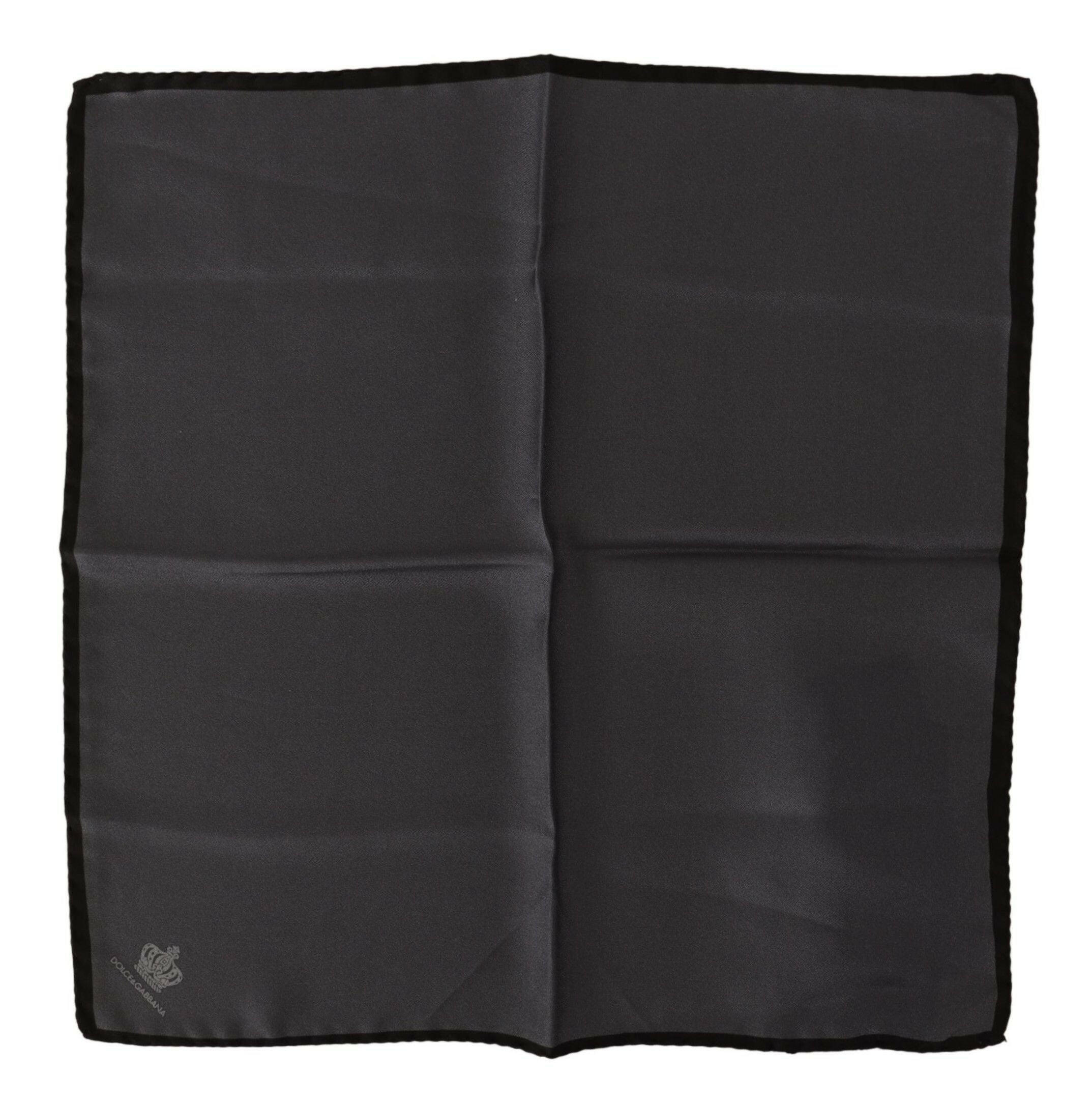 Dolce & Gabbana Gray 100% Silk Square Handkerchief Gray 100% Silk Square Handkerchief -  Mens Handkerchief -  Dolce & Gabbana.