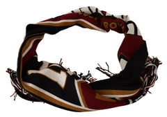 Dolce & Gabbana Multicolor Wool Knit DG King Shawl Wrap Scarf -   -  Dolce & Gabbana.