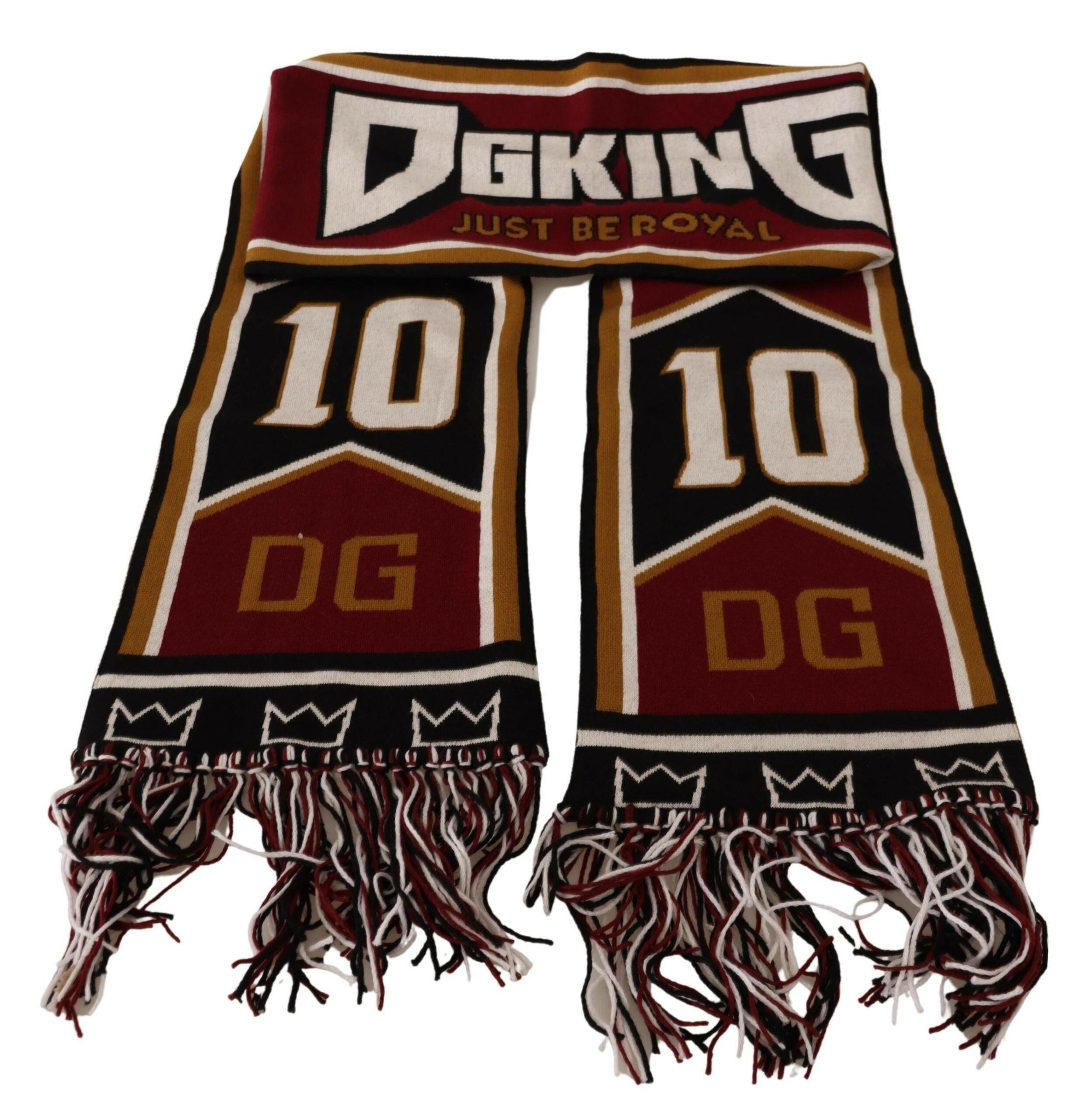 Dolce & Gabbana Multicolor Wool Knit DG King Shawl Wrap Scarf -   -  Dolce & Gabbana.