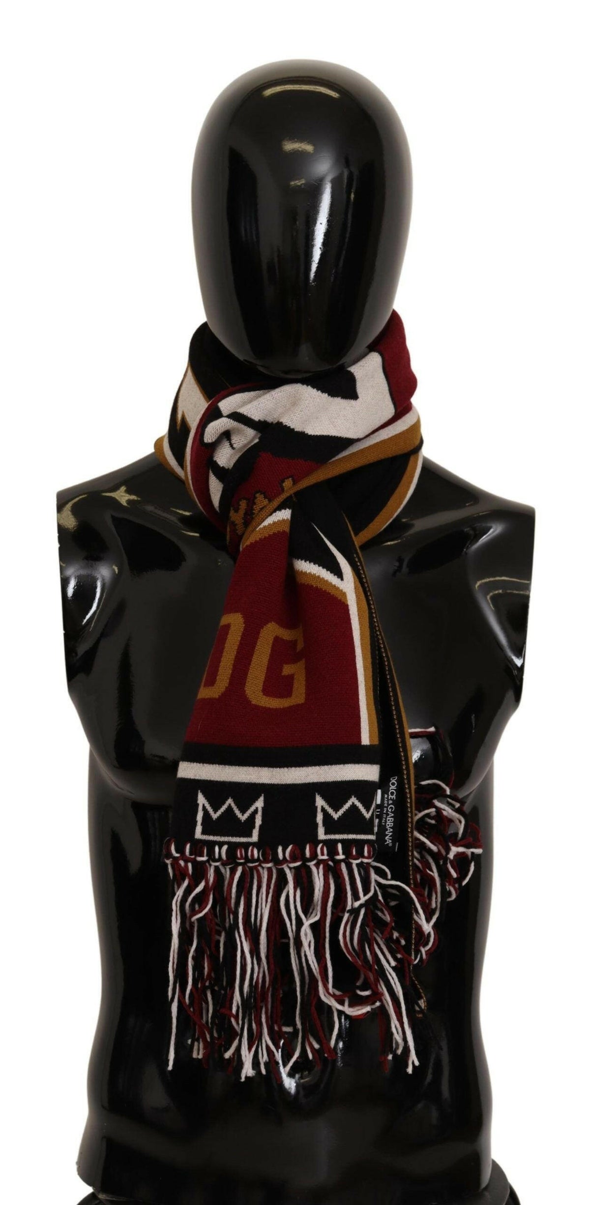 Dolce & Gabbana Multicolor Wool Knit DG King Shawl Wrap Scarf -   -  Dolce & Gabbana.