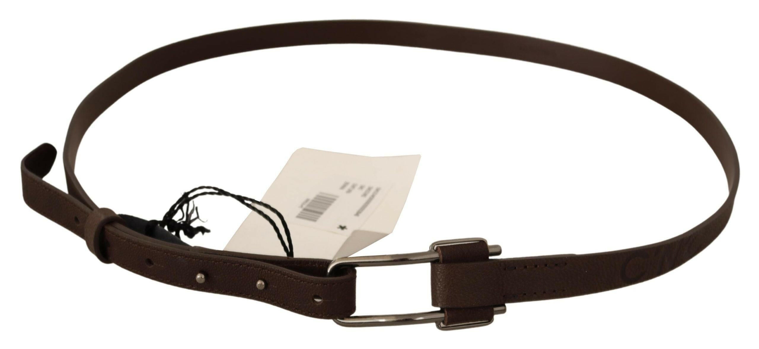 Costume National Brown WX Silver Metal Buckle Belt -   -  Costume National.