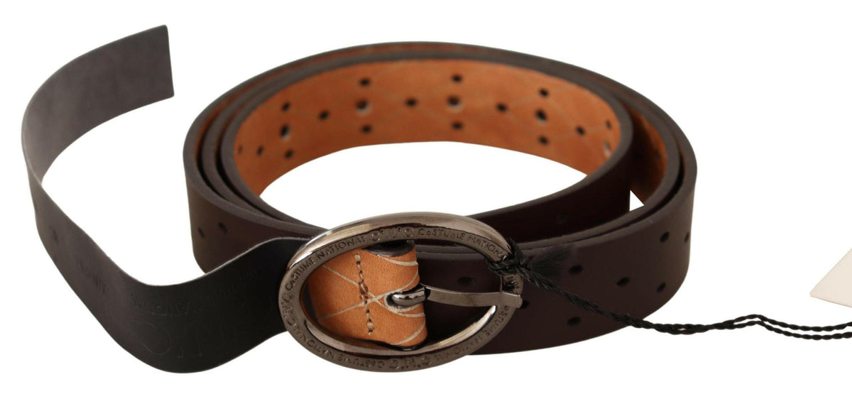 Costume National Belt Brown WX Silver Buckle Holes Belt -   -  Costume National.