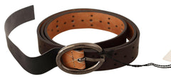 Costume National Belt Brown WX Silver Buckle Holes Belt -   -  Costume National.