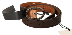 Costume National Belt Brown WX Silver Buckle Holes Belt -   -  Costume National.